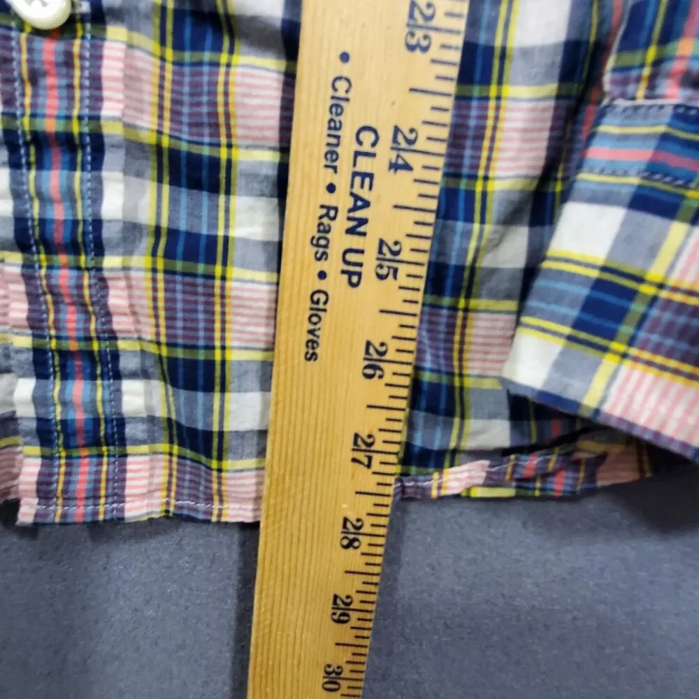 Banana Republic Button Up Mens Shirt Size L Checkered Mulitcolored